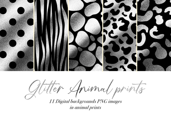Download Glitter Animal Silver Digital Print - Digital Collection