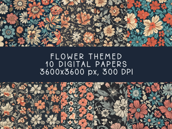 Download Flowers Digital Paper Pack - Digital Collection