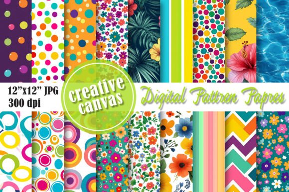 Download Summer Digital Paper Bundle - Digital Collection