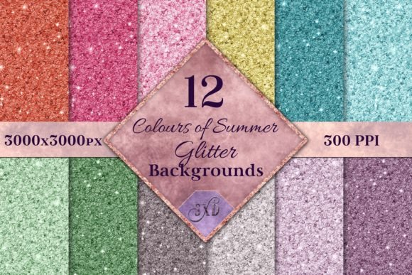Download Colours of Summer Glitter Backgrounds - Colours Collection