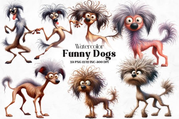 Download Watercolor Funny Dog Sublimation Clipart - Sublimation clipart Collection