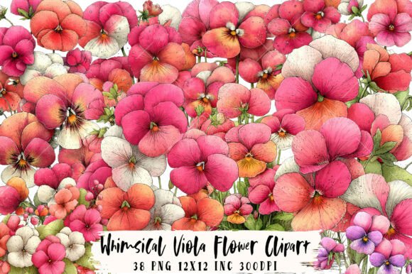 Download Whimsical Viola Flower Clipart - Viola flower Collection