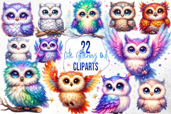 Download Glittering Cute Owl Sublimation Clipart - Sublimation clipart Collection