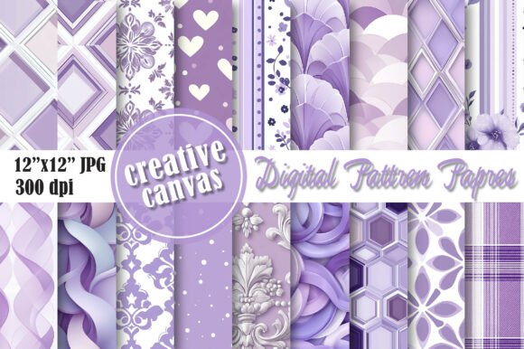 Download Lavender Purple Digital Paper Bundle - Digital Collection