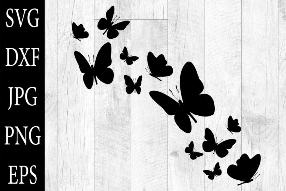Download Fluttering Butterflies Illustrations SVG - Butterflies illustrations Collection