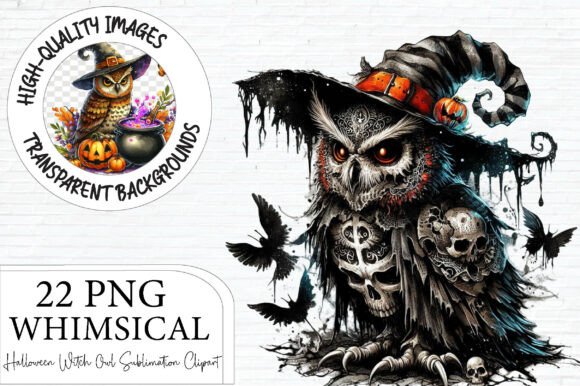 Download Halloween Witch Owl Sublimation Clipart - Sublimation clipart Collection