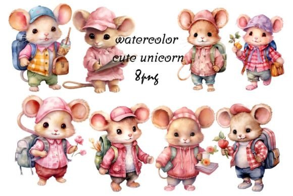 Download Cute Mouse Sublimation Clipart Bundle - Sublimation clipart Collection