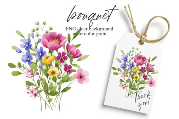 Download Digital Flowers Clipart Bouquet, PNG. - Digital Collection