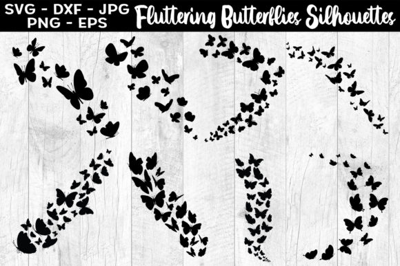 Download Fluttering Butterflies Illustrations SVG - Butterflies illustrations Collection