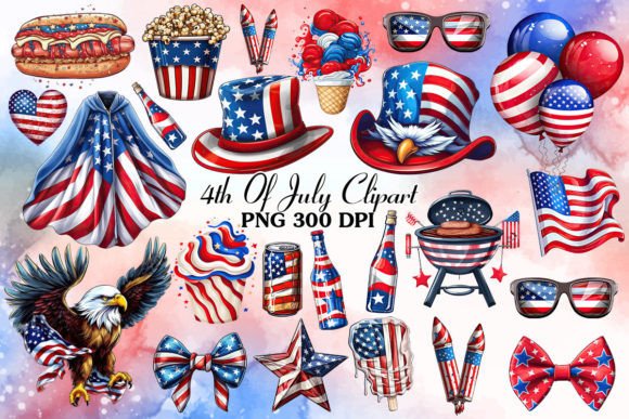 Download 4th of July Sublimation Clipart Bundle - Sublimation clipart Collection